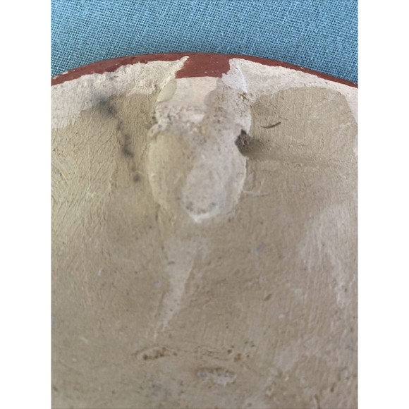 Small Vintage Mexican Red Ware Plate. Terracotta Red With Animal  Figure - Picture 4 of 6